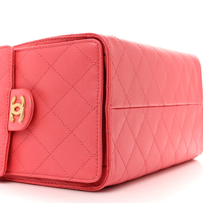 Chanel Caviar Quilted Small Chanel 25 Handbag Coral 8 of 9