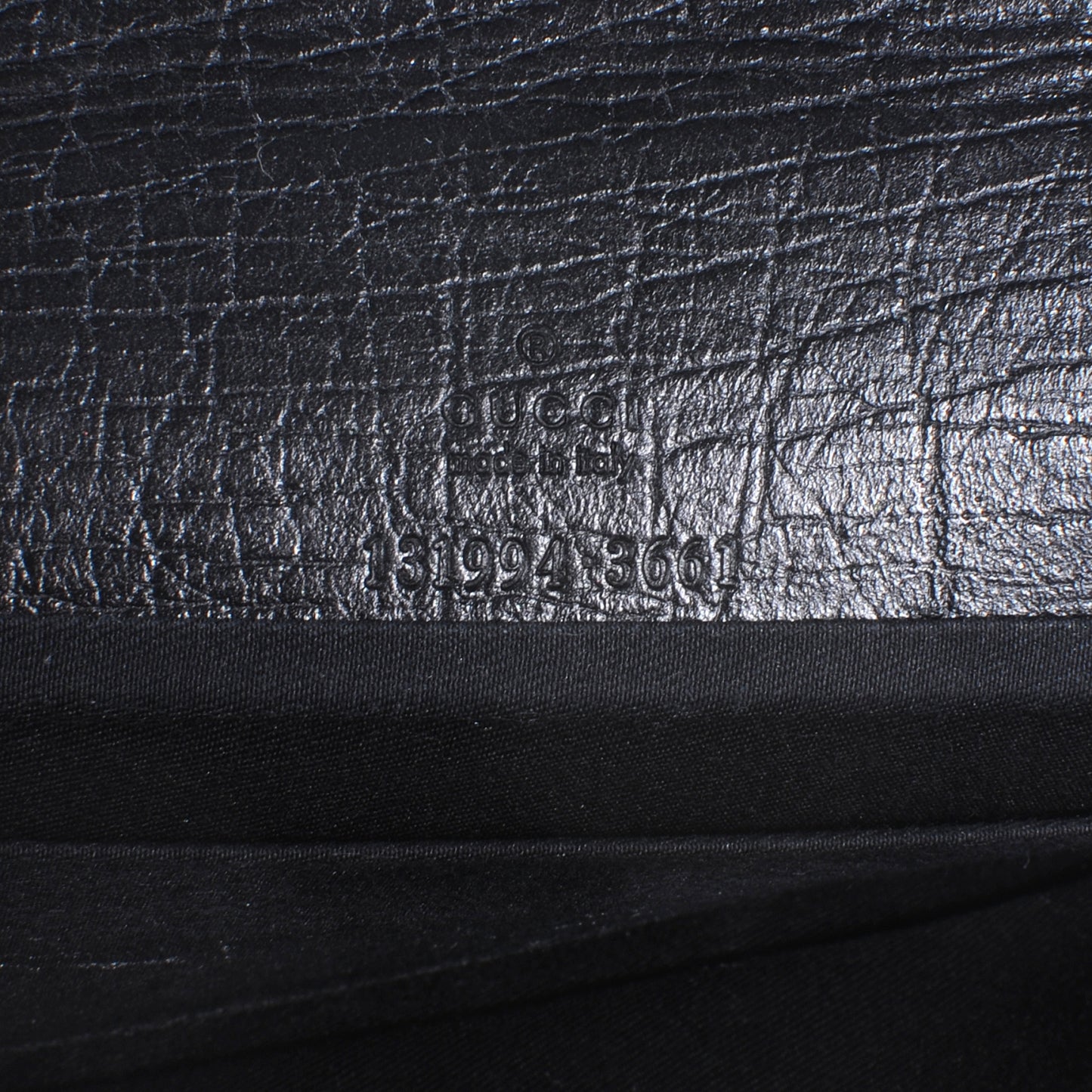 Monogram Bamboo Web Clutch Black