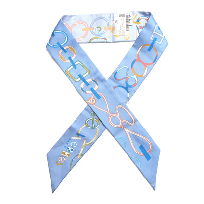 Hermes Silk Do Re Boucles Twilly Bleu Ciel Blue Cob 1 of 4