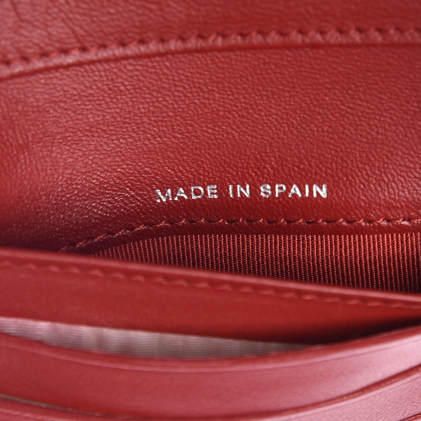 Lambskin Quilted Compact French Flap Wallet Red