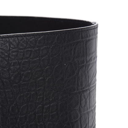 Saint Laurent Calfskin Crocodile Embossed Large Shopper Tote Black 14 of 14