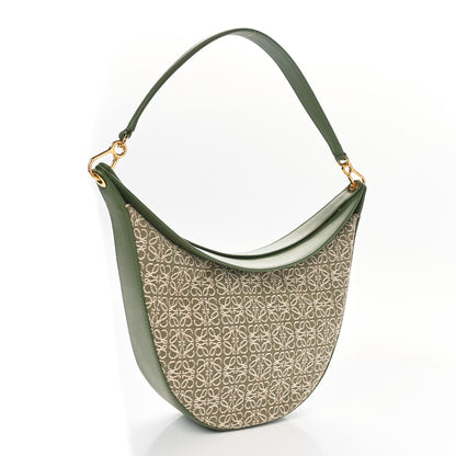 Loewe Jacquard Anagram Calfskin Luna Bag Avocado 3 of 9