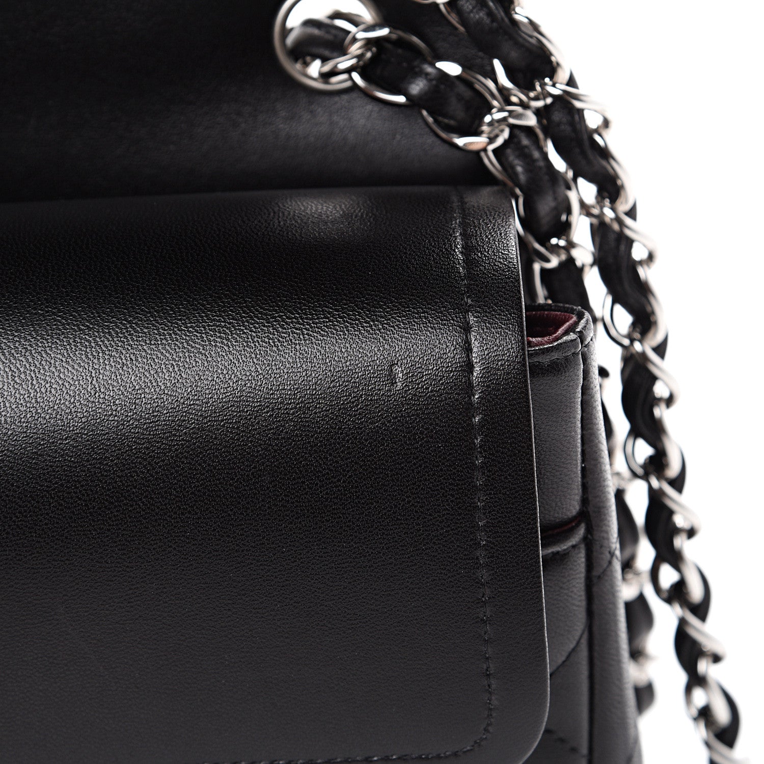 Chanel Lambskin Quilted Jumbo Double Flap Black 11 of 19