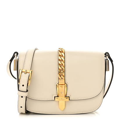 Gucci Azalea Calfskin Mini Sylvie 1969 Flap Messenger Bag Mystic White 1 of 10