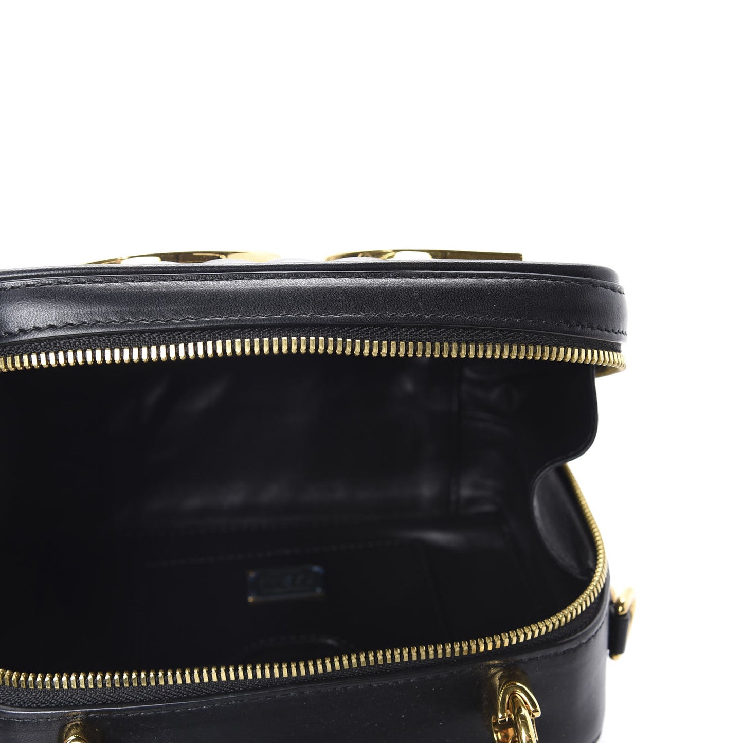 Nappa Quilted DG Top Handle Bag Black