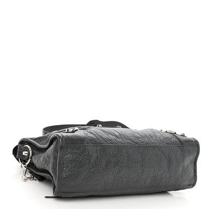 Balenciaga Agneau Classic Silver Hardware S City Graffiti Logo Strap Gris Fossile 4 of 10