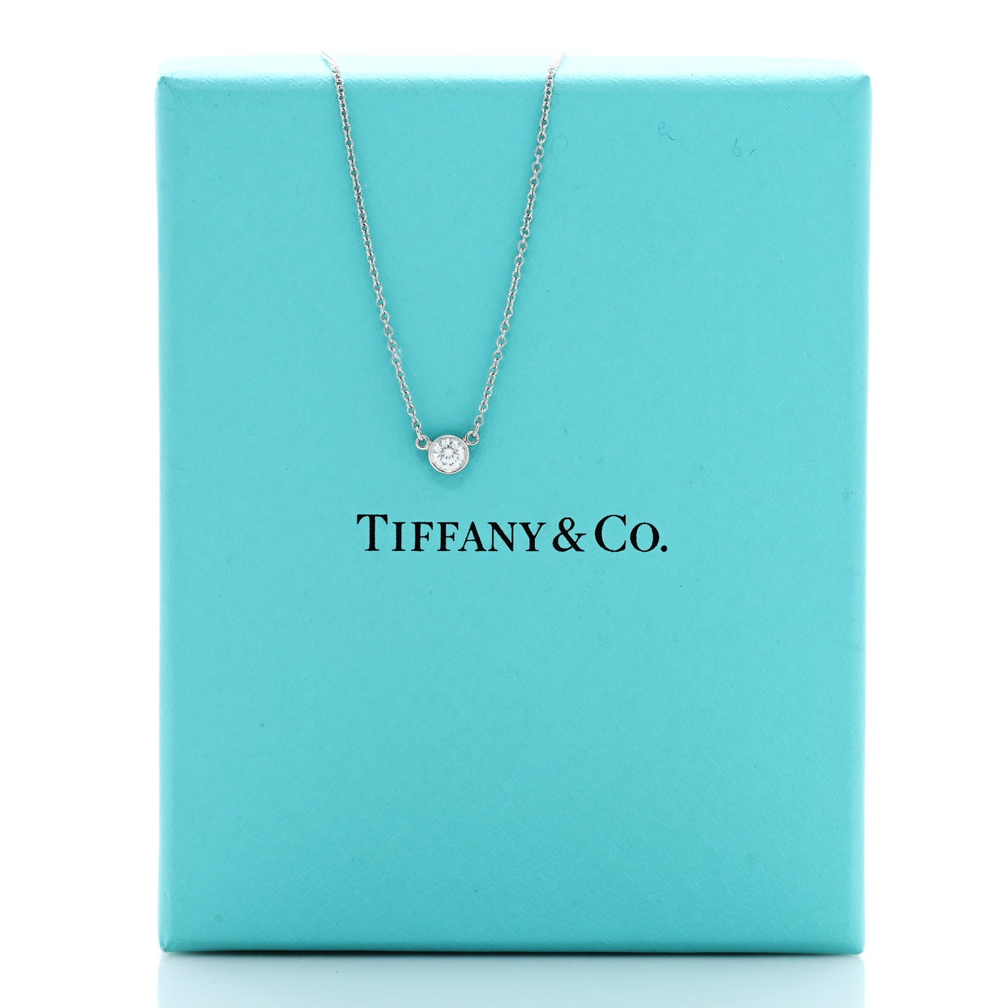 Platinum Diamond .17ct Elsa Peretti Diamonds by the Yard Pendant Necklace