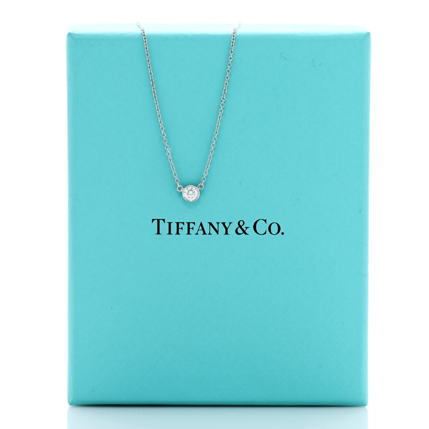 Tiffany Platinum Diamond .17ct Elsa Peretti Diamonds by the Yard Pendant Necklace 5 of 5