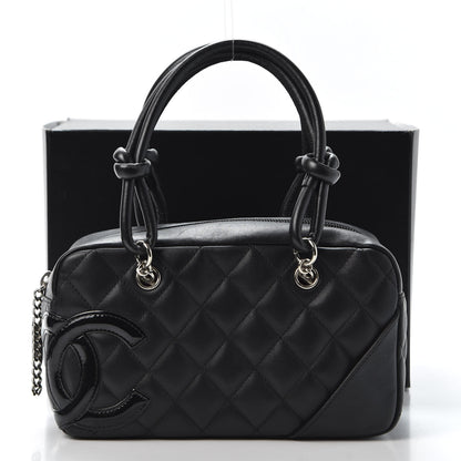 Chanel Calfskin Quilted Small Cambon Bowler Black 10 of 10