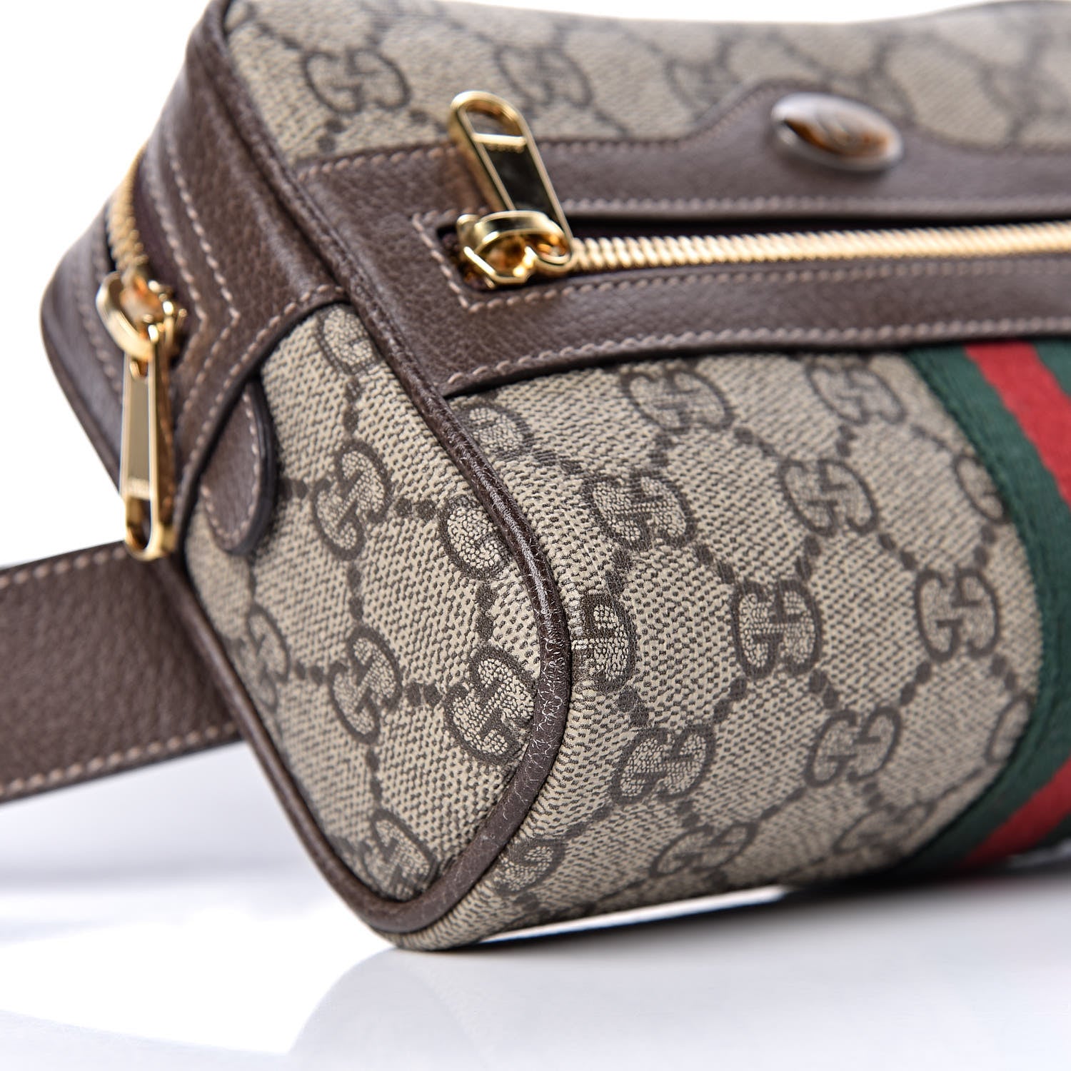 Gucci GG Supreme Monogram Web Small Ophidia Belt Bag 85 34 Dark Brown 8 of 11