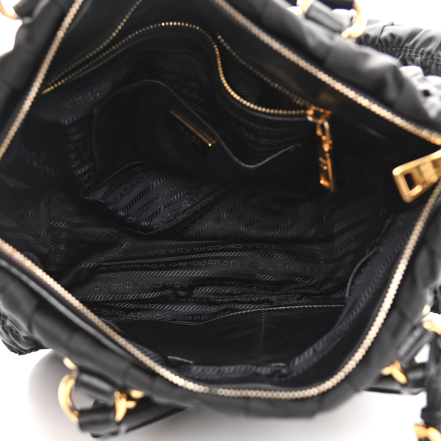 Prada Tessuto Nylon Gaufre Tote Black 5 of 16