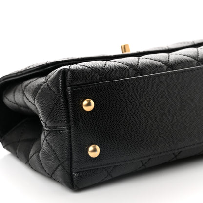 Chanel Caviar Quilted Mini Coco Chain Handle Flap Black 9 of 11
