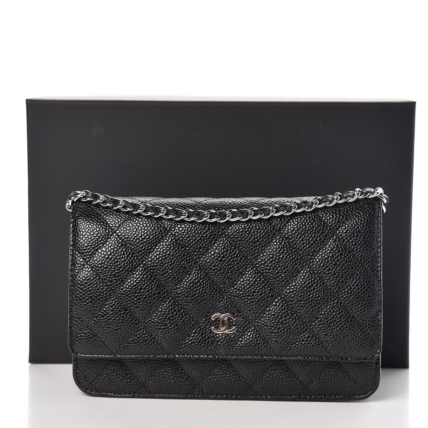 Chanel Caviar Quilted Wallet On Chain WOC Black 9 of 9