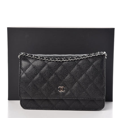 Chanel Caviar Quilted Wallet On Chain WOC Black 9 of 9