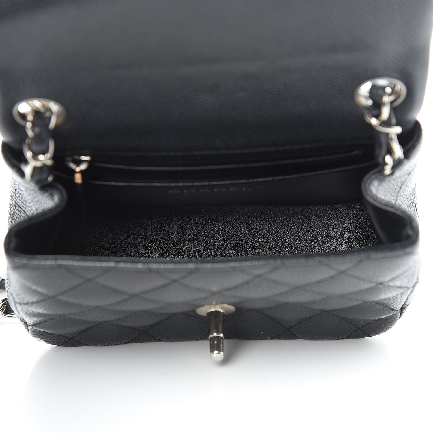 Chanel Pearly Caviar Quilted Mini Square Flap Black 5 of 10