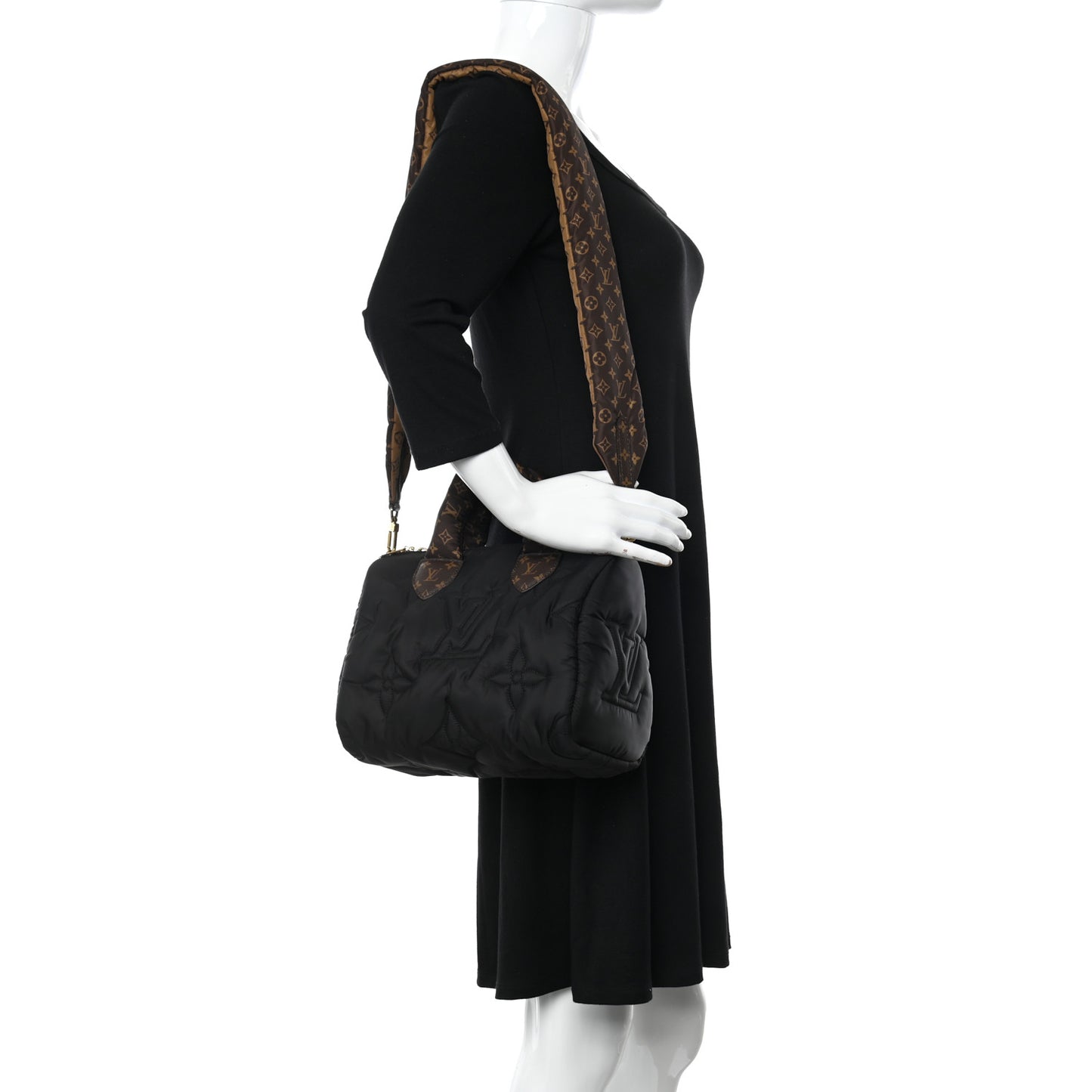 LOUIS VUITTON Econyl Mini Monogram Pillow Speedy Bandouliere 25 Black