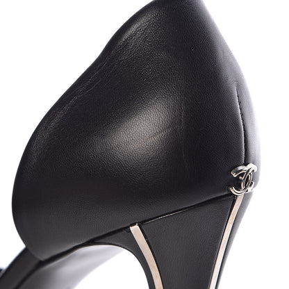Chanel Lambskin Cap Toe d'Orsay Pumps 38 Black 13 of 16