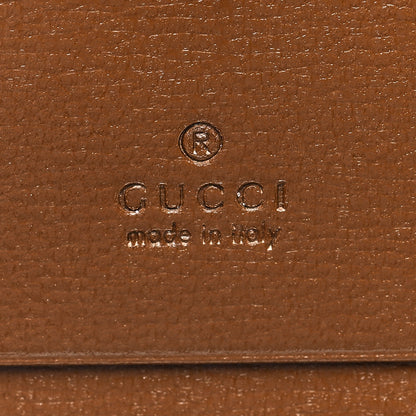 Gucci GG Supreme Monogram Horsebit 1955 Card Case Wallet Beige Ebony Brown Sugar 6 of 8