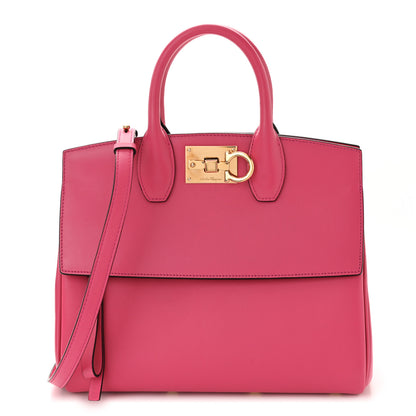 Salvatore Ferragamo Calfskin Medium Studio Bag Hot Pink 3 of 11