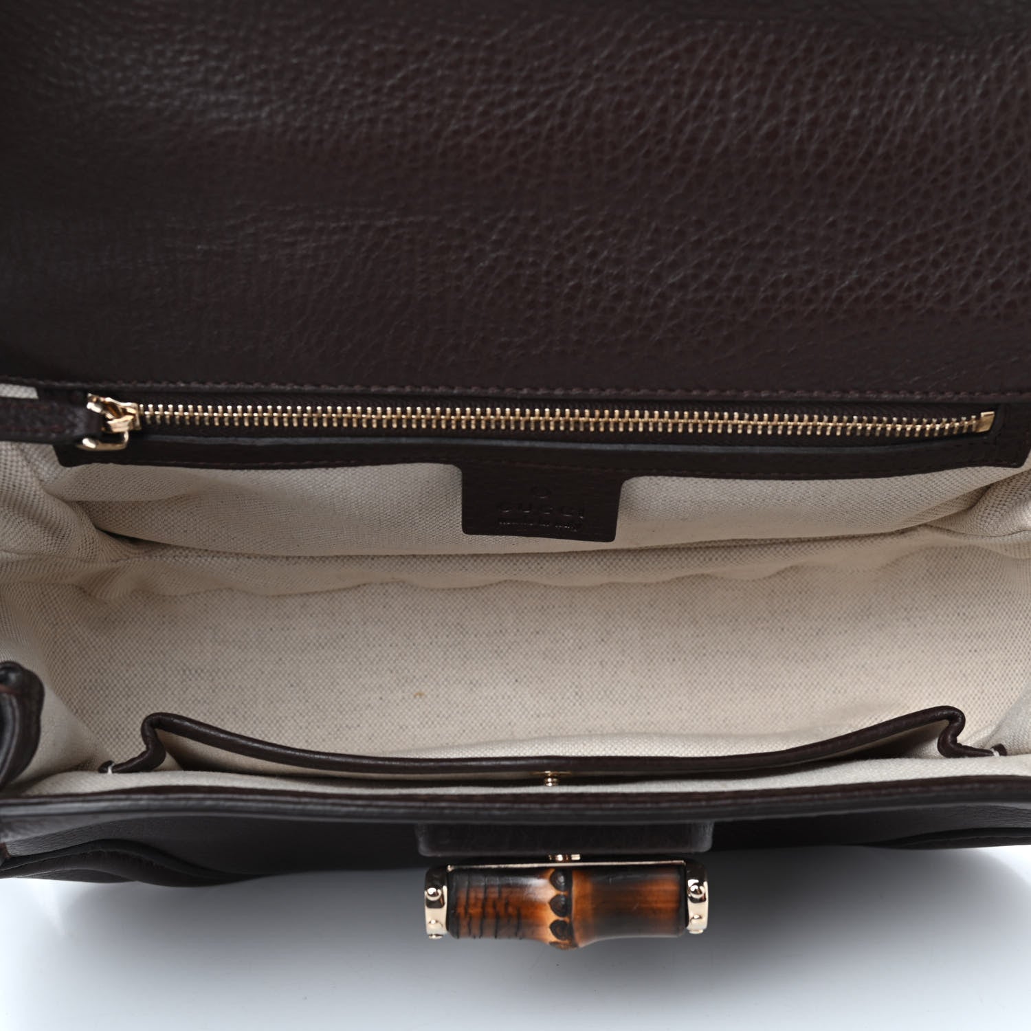 Gucci Calfskin Medium New Bamboo Top Handle Bag Brown 4 of 8