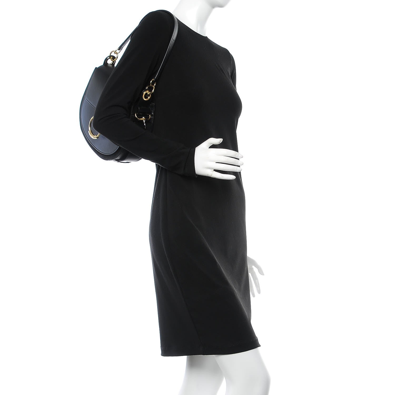 Chloe Calfskin Suede Large Tess Bag Black 3 of 8
