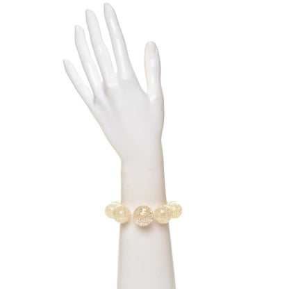 Chanel Resin Pearl Bead CC Bracelet Gold 2 of 4