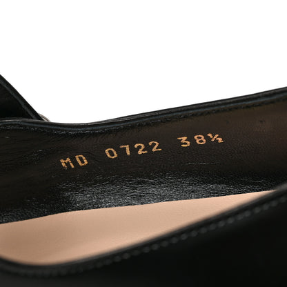Christian Dior Brushed Calfskin Uniform 30mm Pumps 38.5 Black 7 of 8