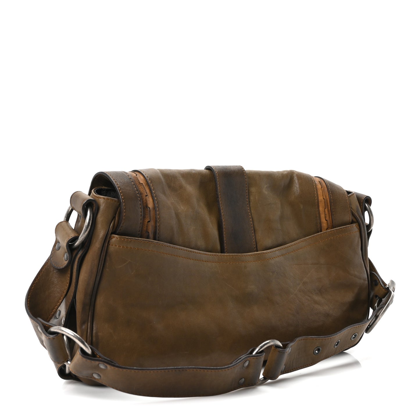 Calfskin Gaucho Double Saddle Bag Brown