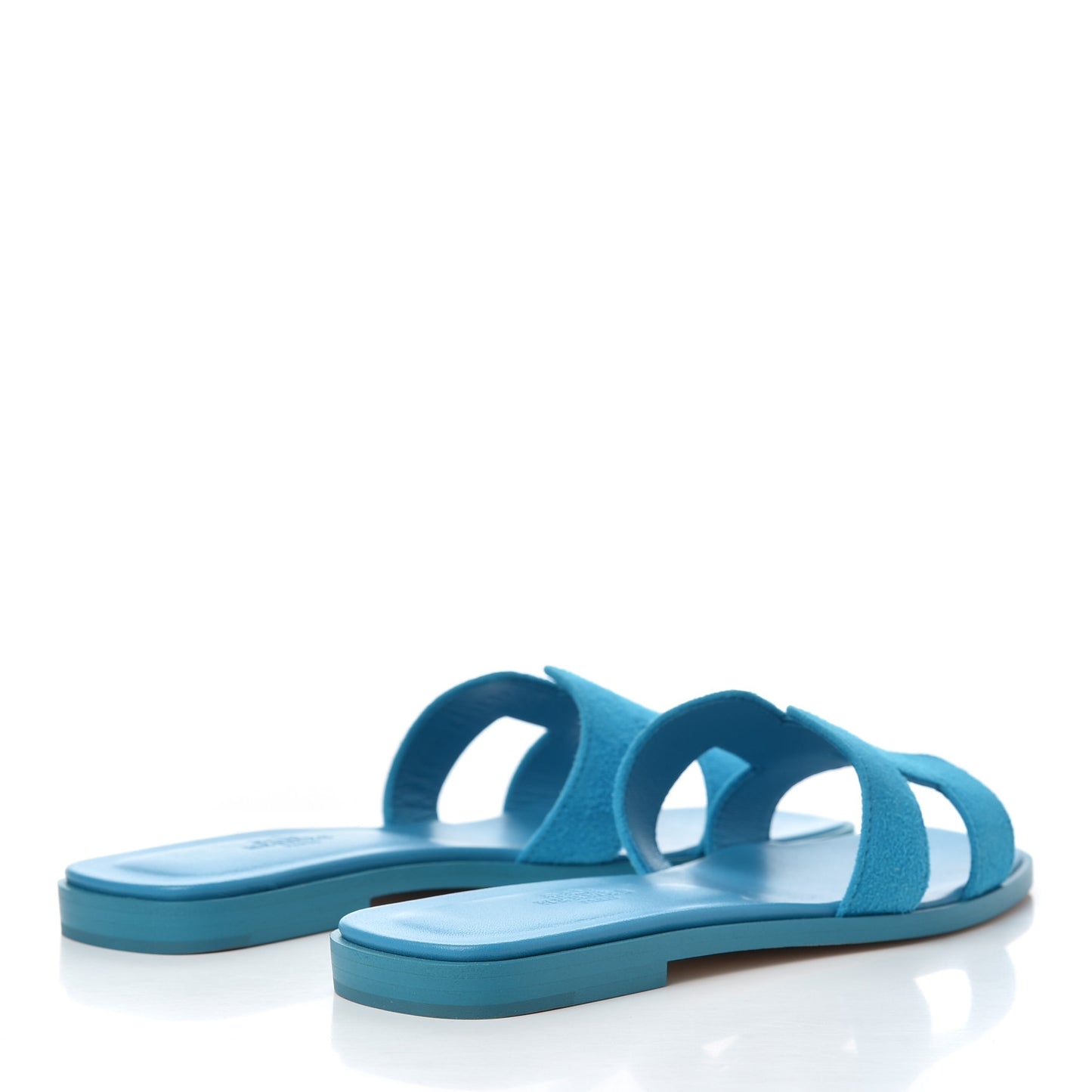 Suede Goatskin Oran Sandals 36 Bleu Thalassa