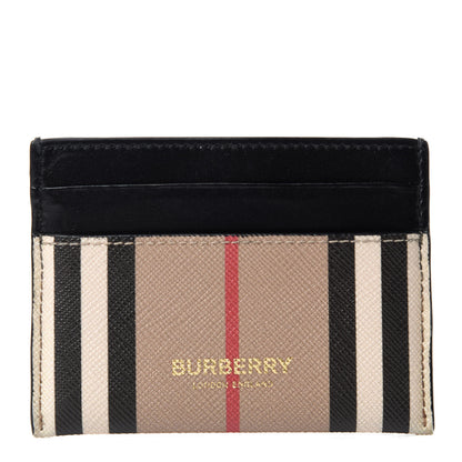 Burberry E-Canvas Calfskin Icon Stripe Card Case Archive Beige 1 of 6