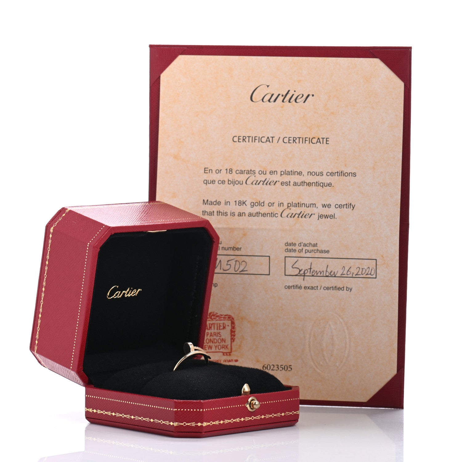 Cartier 18K Yellow Gold Small Juste Un Clou Ring 54 6.75 5 of 5