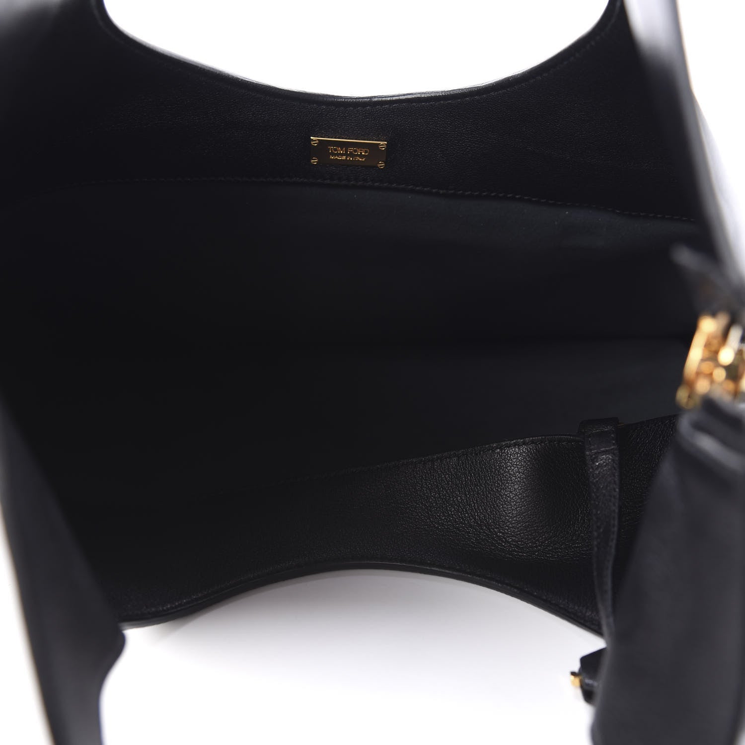 Tom Ford Ramskin Large Alix Padlock Zip Shoulder Bag Black 4 of 9
