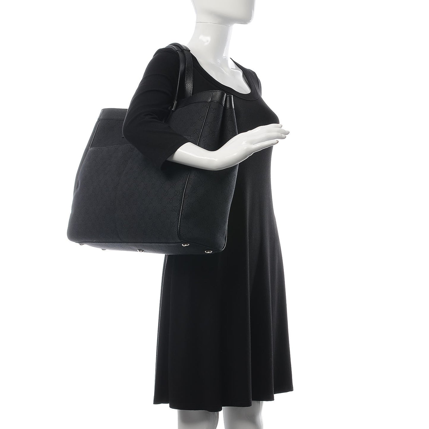 Denim Monogram Tote Black