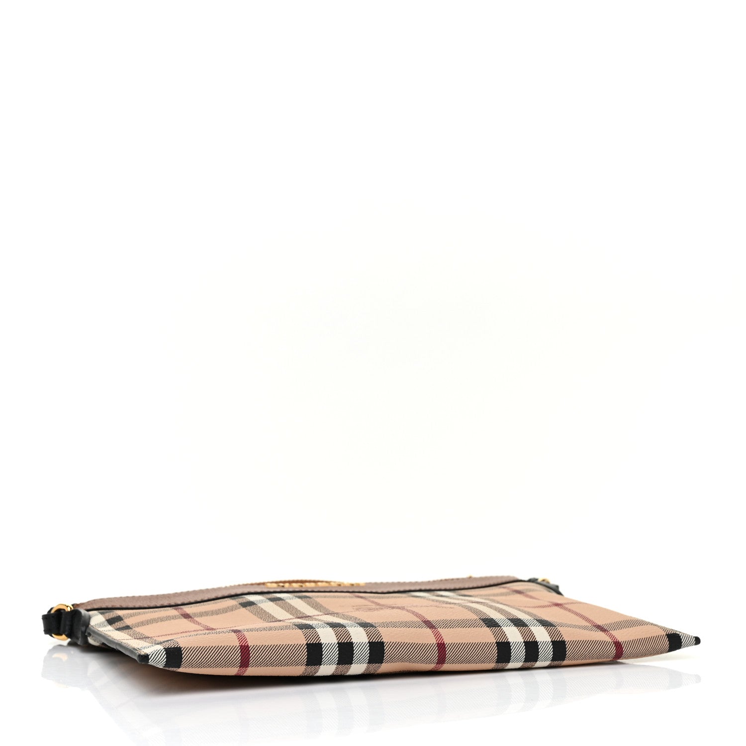 Burberry Haymarket Check Peyton Crossbody Clutch Bag Toffee 4 of 8