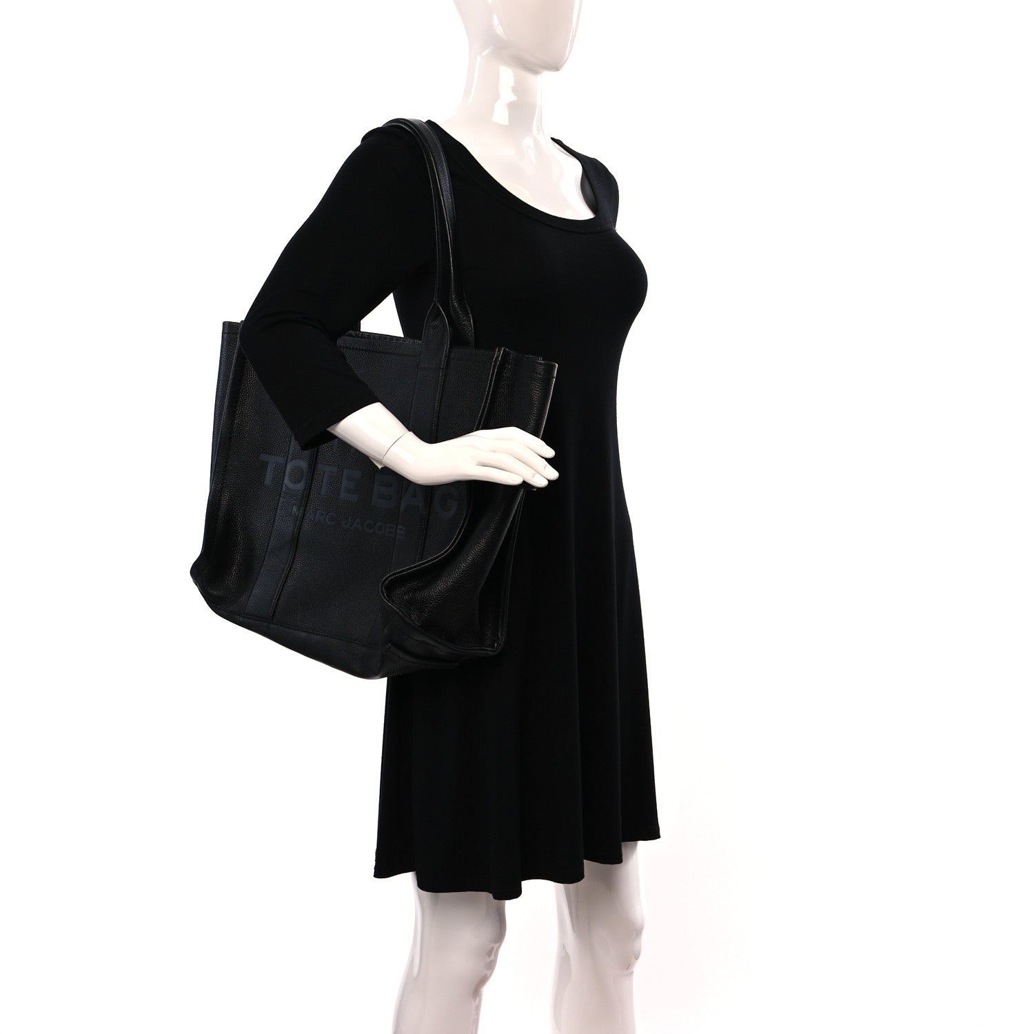Marc Jacobs Grained Calfskin Large The Tote Bag Black 2 of 11