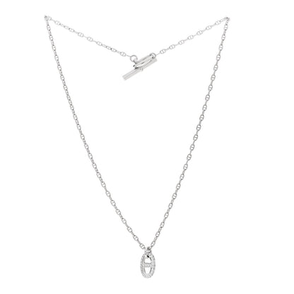 Hermes 18K White Gold Diamond New Farandole Pendant Necklace 3 of 6