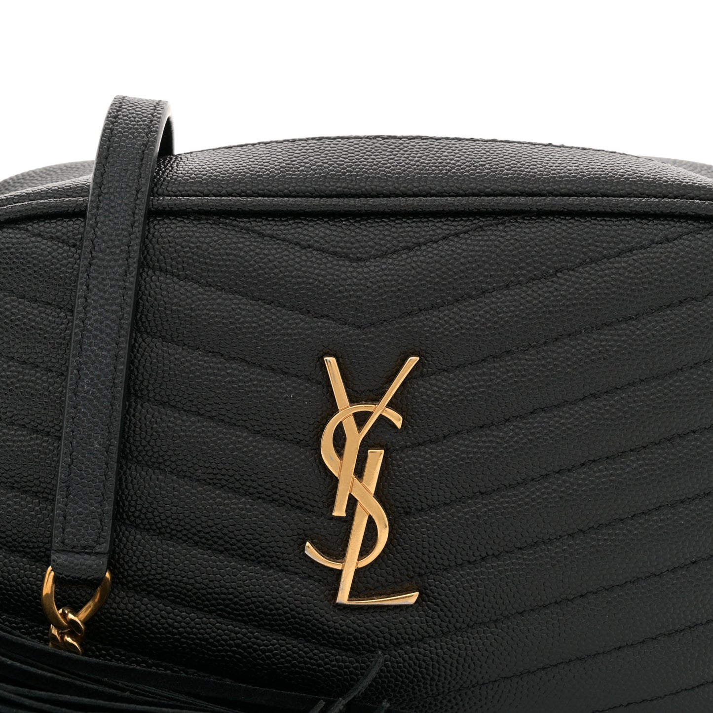 Grain De Poudre Matelasse Monogram Mini Lou Camera Bag Black