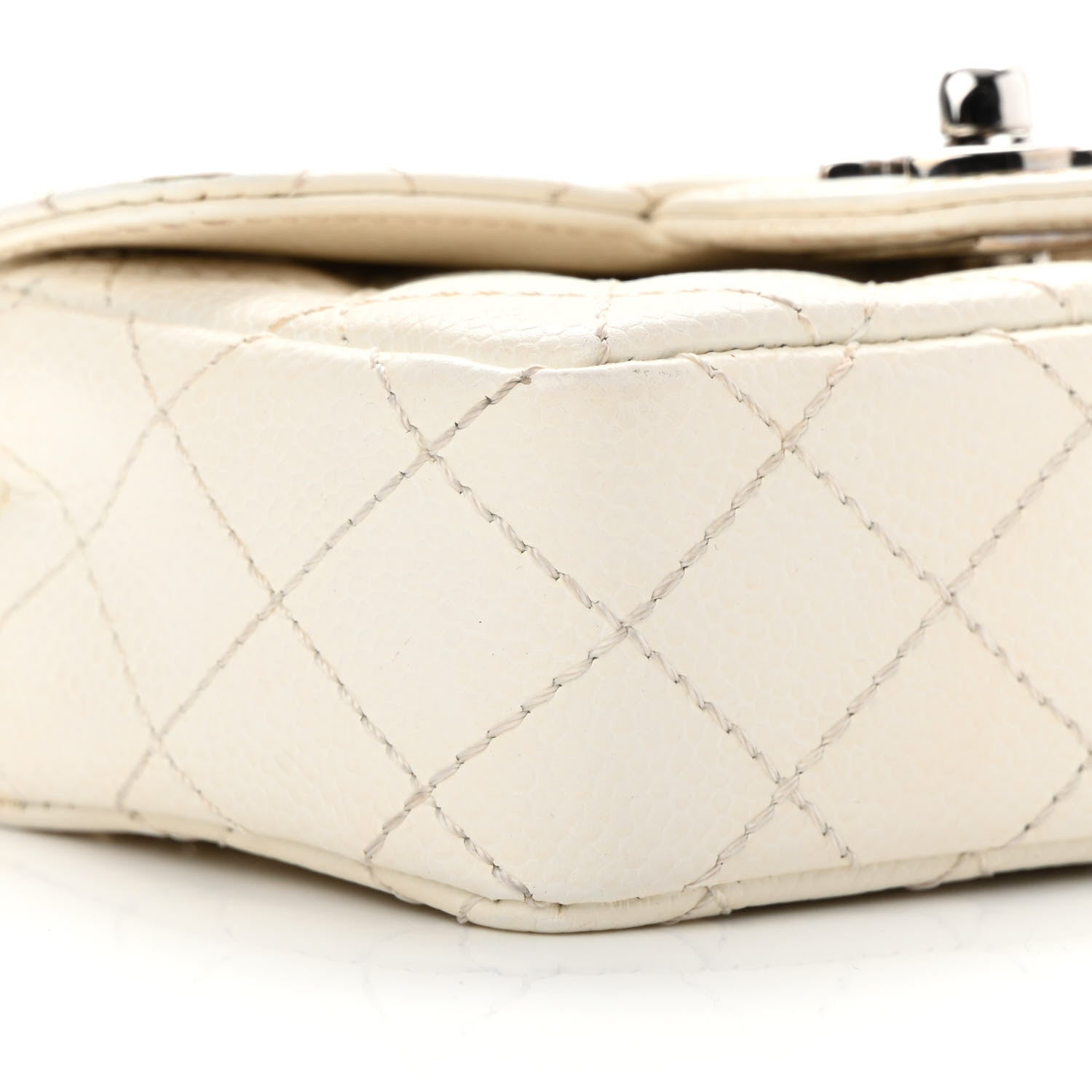 Chanel Caviar Quilted Extra Mini Flap White 9 of 15