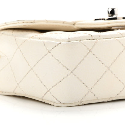 Chanel Caviar Quilted Extra Mini Flap White 9 of 15
