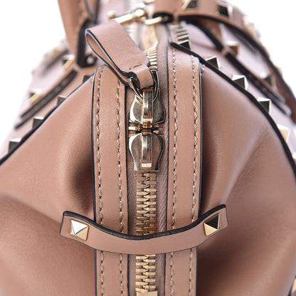 Valentino Garavani Calfskin Rockstud Top Handle Satchel Soft Noisette 14 of 14