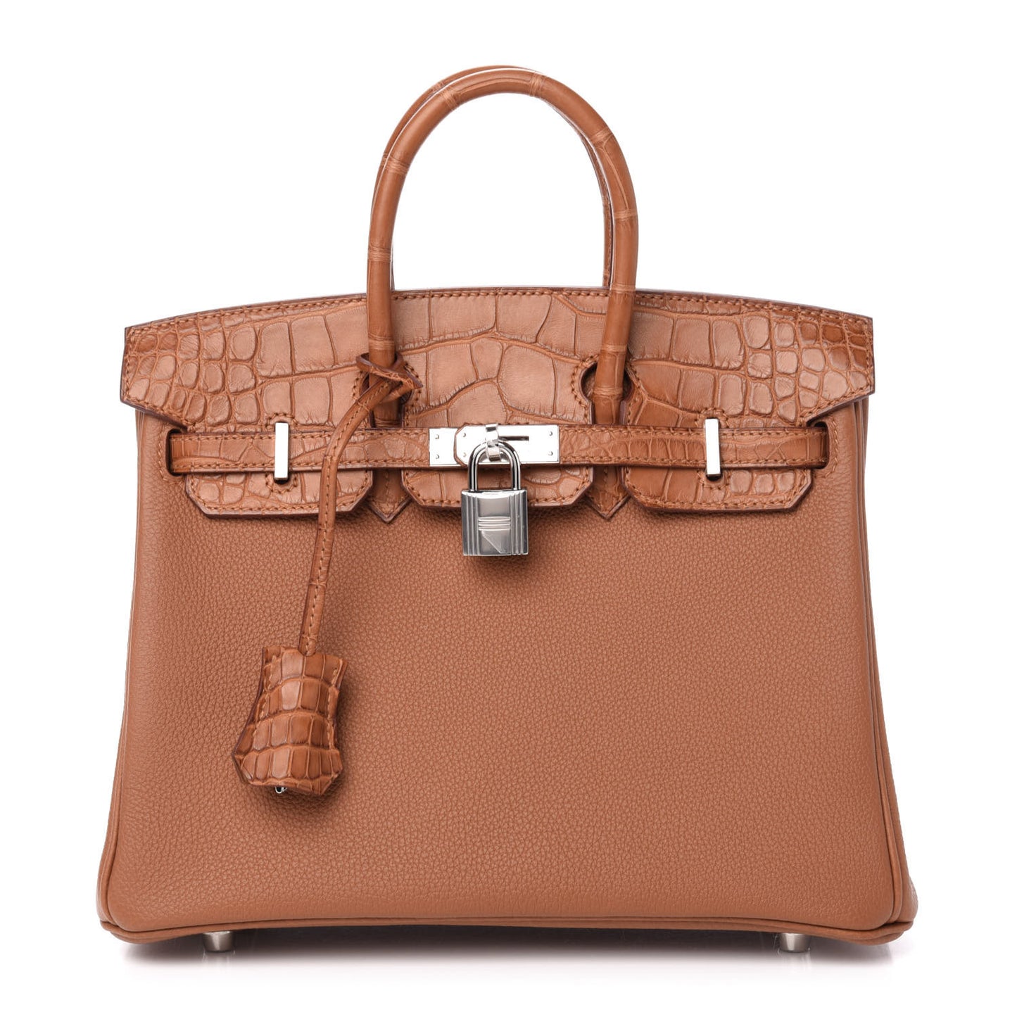 Togo Matte Alligator Birkin Touch 25 Gold