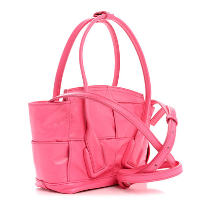 Bottega Veneta Paper Calfskin Maxi Intrecciato Mini Arco Pink 2 of 14