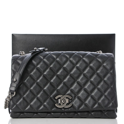 Chanel Goatskin Quilted Large City Rock Flap Black 8 of 8