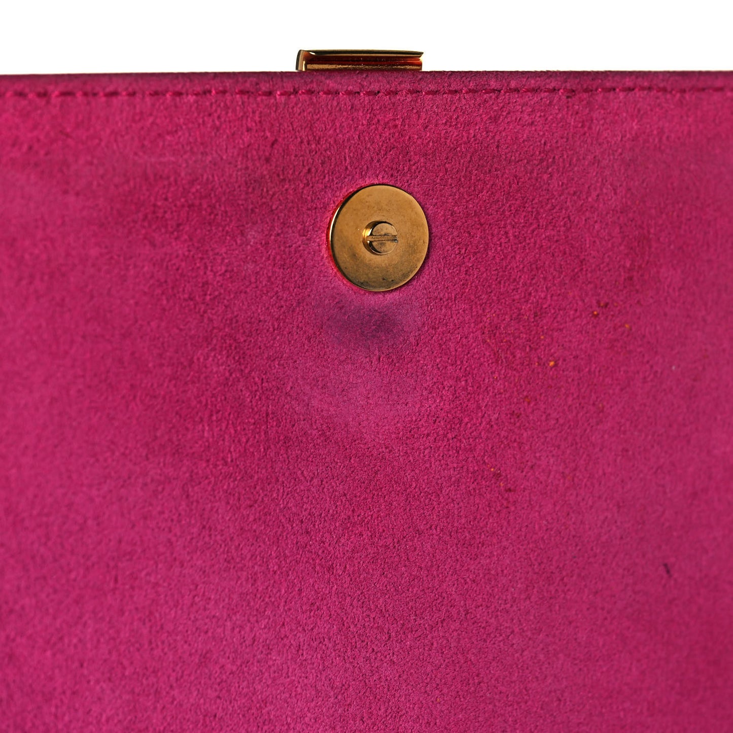 Calfskin Classic Y Ligne Clutch Fuchsia