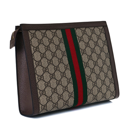 Gucci GG Supreme Monogram Web Ophidia Pouch Brown 2 of 7