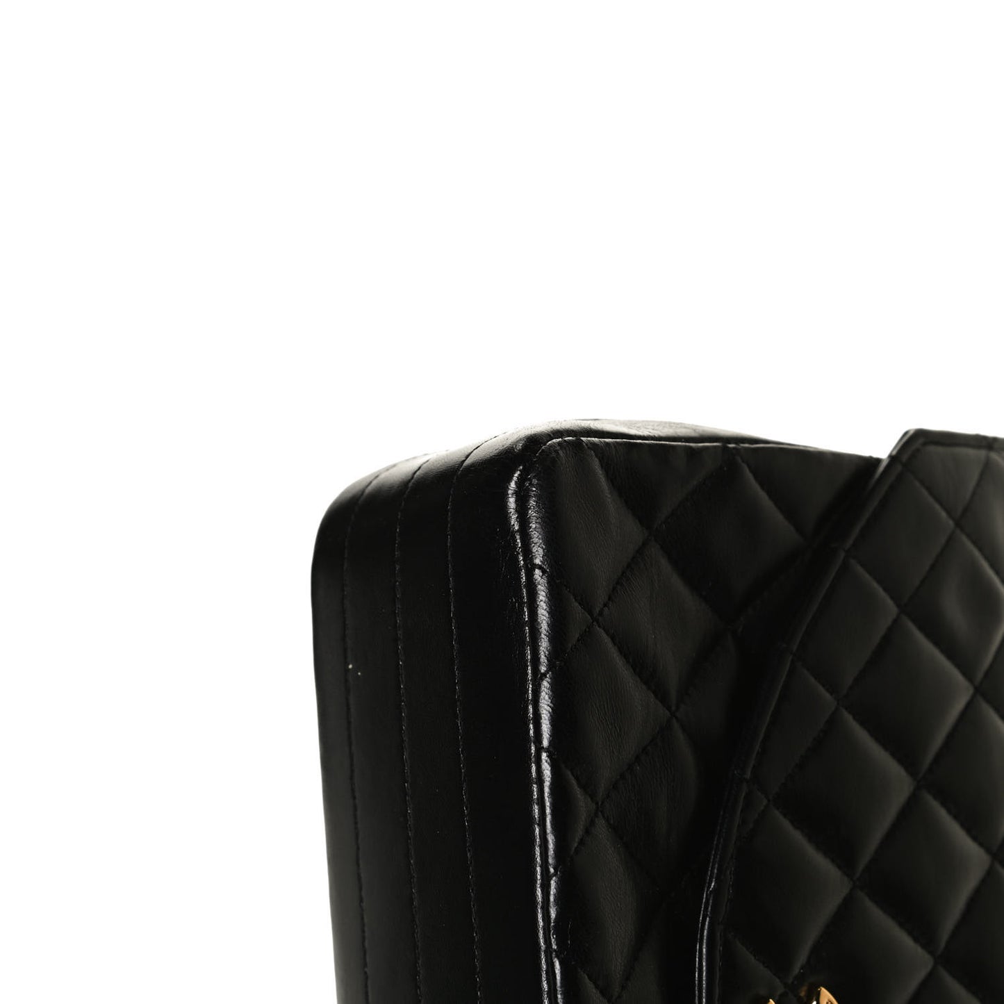 Lambskin Quilted Small Single Flap Black