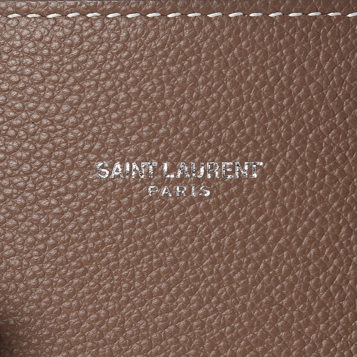 Grained Calfskin Topstitch Small Sac De Jour Cognac