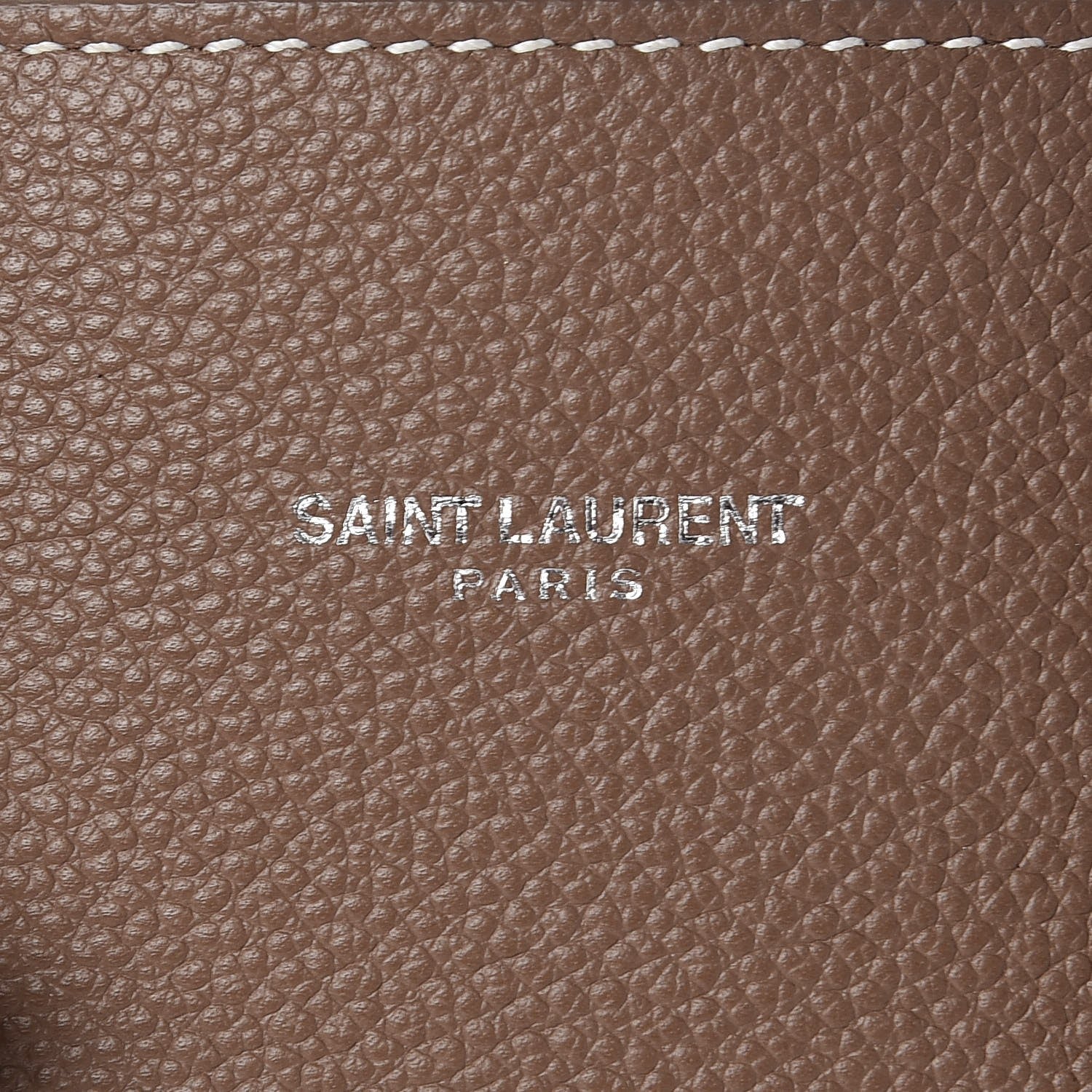Saint Laurent Grained Calfskin Topstitch Small Sac De Jour Cognac 7 of 9