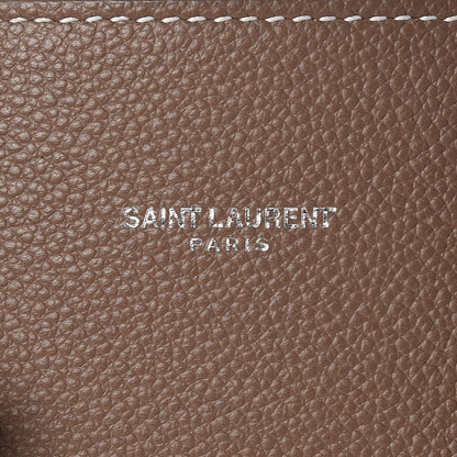 Saint Laurent Grained Calfskin Topstitch Small Sac De Jour Cognac 7 of 9