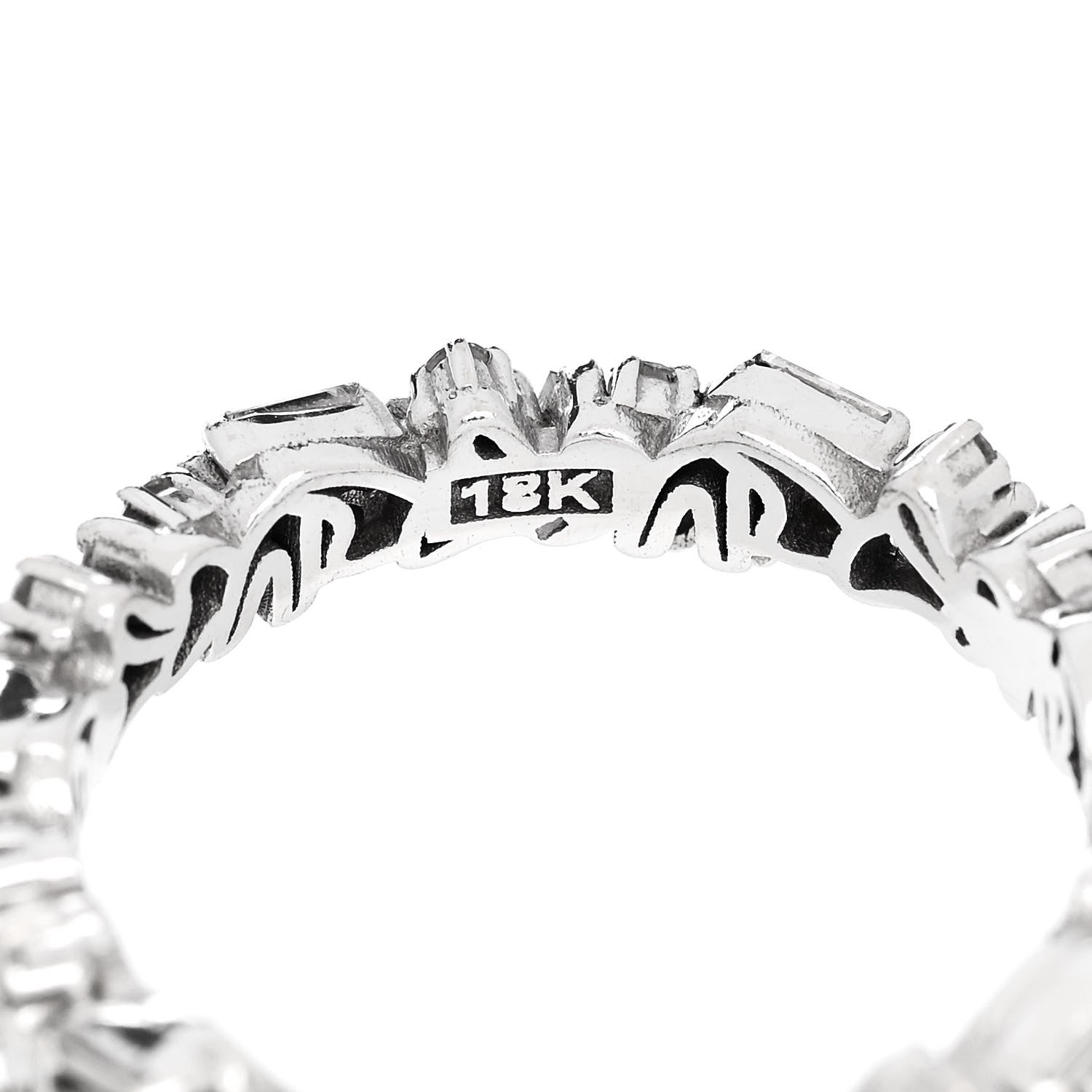 Suzanne Kalan 18K White Gold Classic Icon Eternity Band Ring 56 7.5 5 of 5